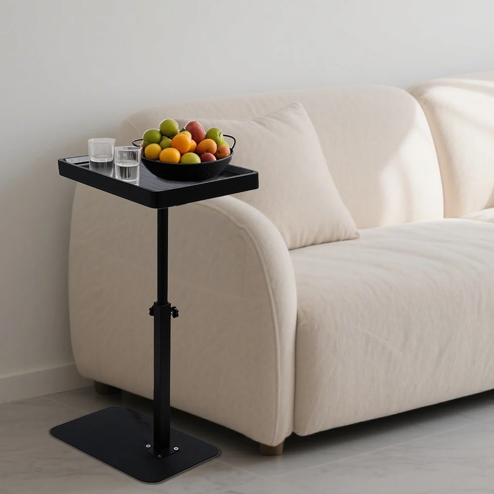 Adjustable Laptop Desk Medical Bed Food Tray Table Rolling Cart Overbed Bedside Table 360° Rotatable Sofa Tray Table Home Office