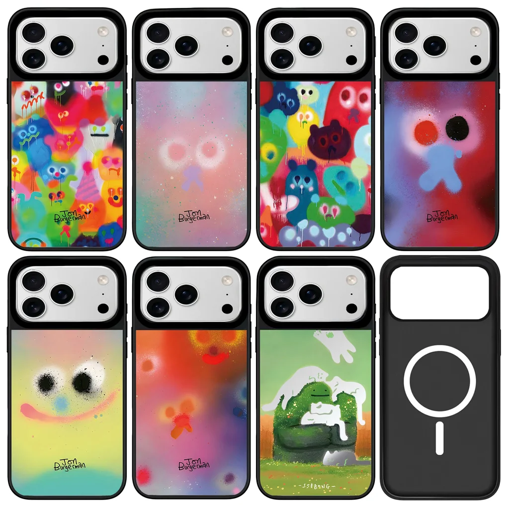 

Graffiti Face Mirror Surface Phone Cover for IPhone 12 13 14 15 16 17 Pro Max Case for IPhone 17 Air