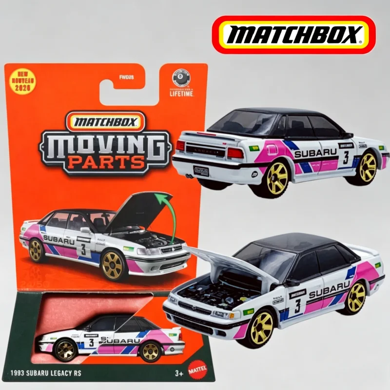 NEW 2026 Matchbox 1:64 Alloy Metal Diecast FWD28 Set - 1993 Subaru Legacy RS & Toyota Yaris GR Moving Parts Collection Toy Gift