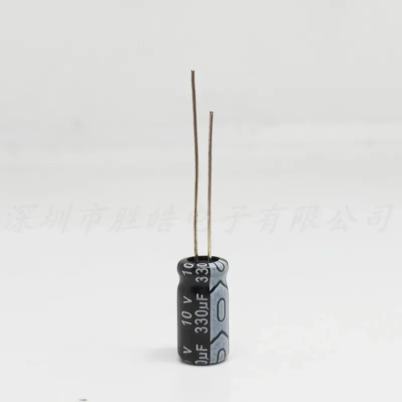 Capacitor eletrolítico de alumínio, série de alta qualidade, 10V330UF, 6,3x11mm, 10-100Pcs, Novo