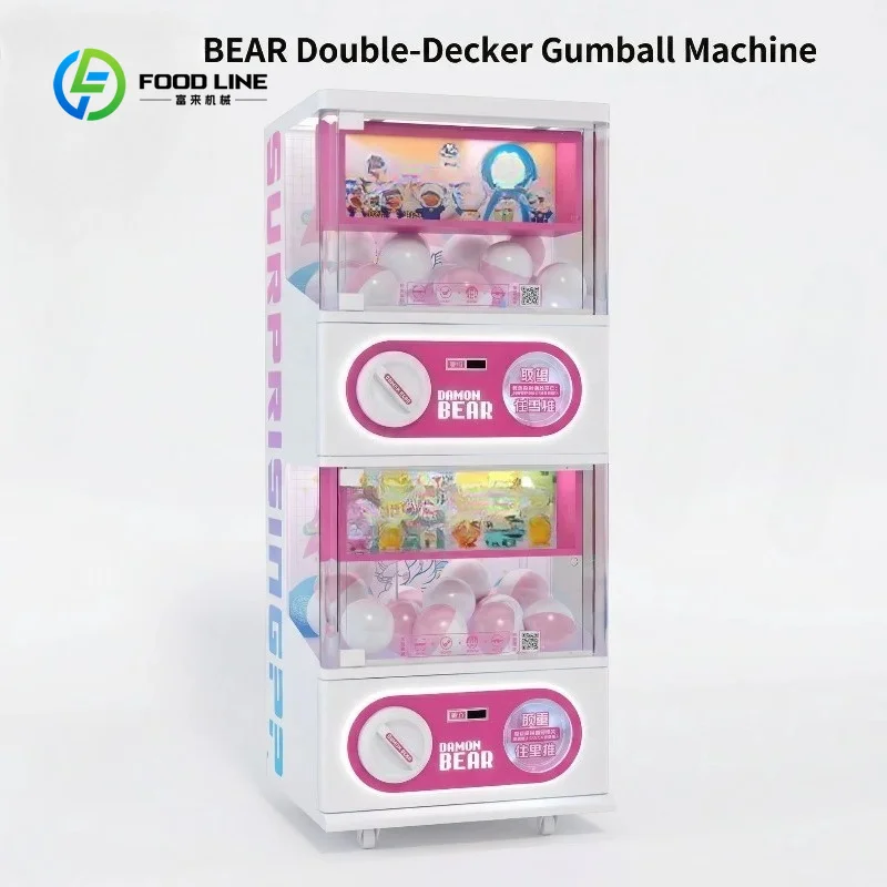 Custom Logo Coin Operated Metal Capsule Machine Japanese English Support for Supermarket