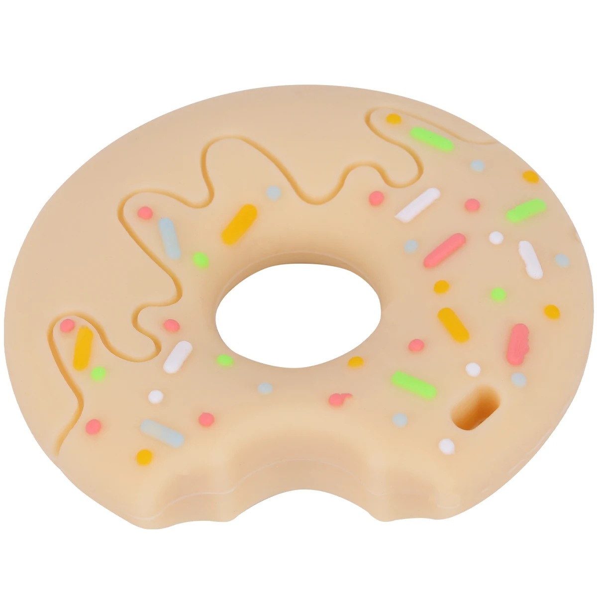 

3D Donut Teether Baby Chewing Toy Soft Silicone Infant Molar Aid Teething Relief Bright Color Training Teeth Growth Protector