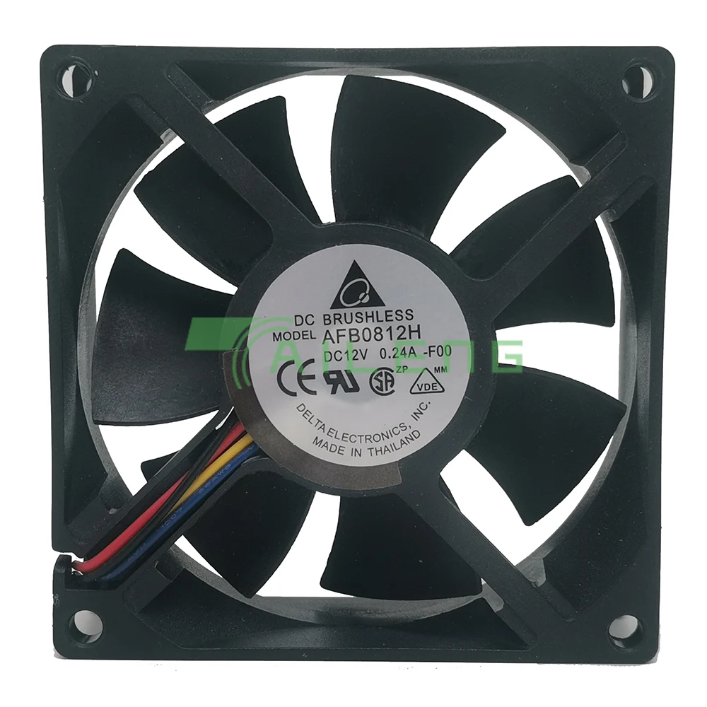 for Delta AFB0812H 8cm 80mm 8025 12V 0.24A 2wire double ball bearing cooling fan pwm 80*80*25mm