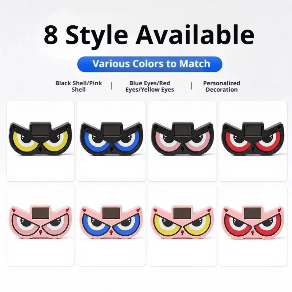 Wireless Car Cat Eye Ambient Light USB-C Rechargeable Flashing Light Effects Solar Car Light Suction Cup Mount LED Window Light