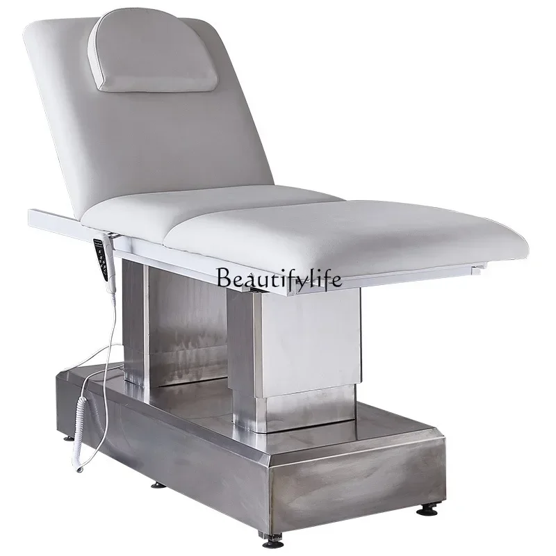 06Multifunctional electric beauty bed, special lifting physiotherapy pattern embroidery bed for beauty salons
