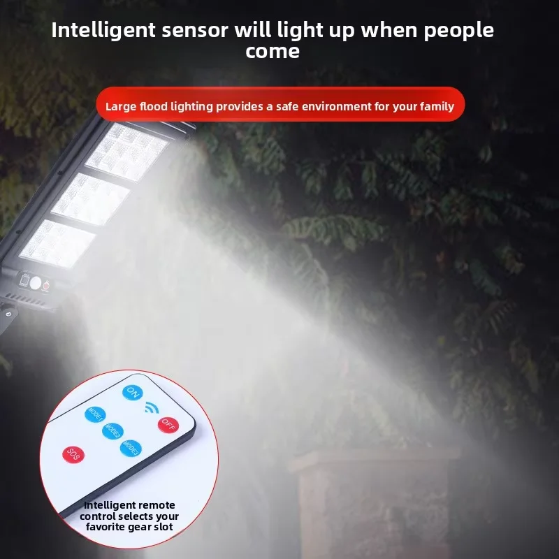 في الهواء الطلق مقاوم للماء الشمسية المتكاملة التحكم عن بعد مصباح الشارع الصغير الجدار مصباح COB فناء مصباح جسم الإنسان الاستشعار الجدار مصباح h #5