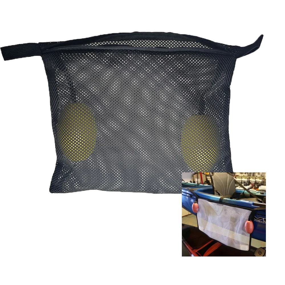 Kayak Live Bait Float Bag Dinght Side Hanging Water Float Fishing Lure Transporting Mesh Bag Keep Shrimp Alive