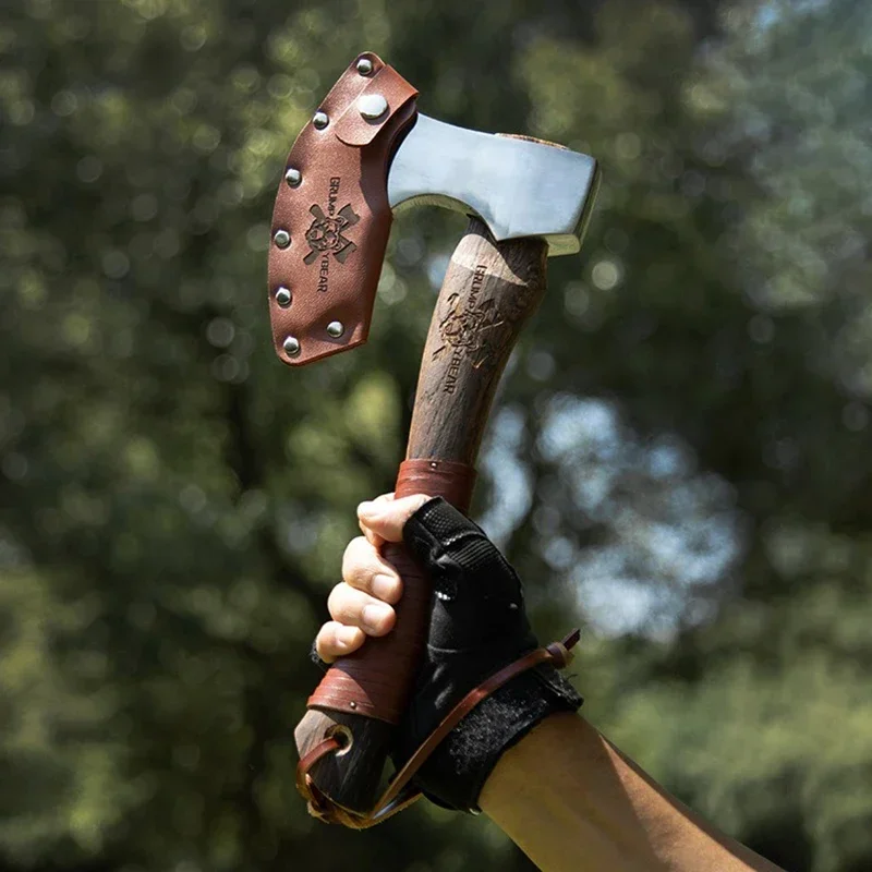 Professional Axe Camping Supplies Portable Tomahawk Tactical Axe Outdoors Hatchet Multifunction Lumberjack Hand Ax for Firewood