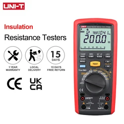 UNI-T UT505B Handheld Insulation Resistance Tester Digital Resistance Meter 1000V 200G True RMS OHM Multimeter