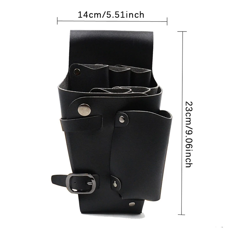 Salon Stylist Hairdressing Tool Belt Bag, Professional Hairdressing Tool Bag, Barber Scissors Comb Holster Belt PU Leather Bag