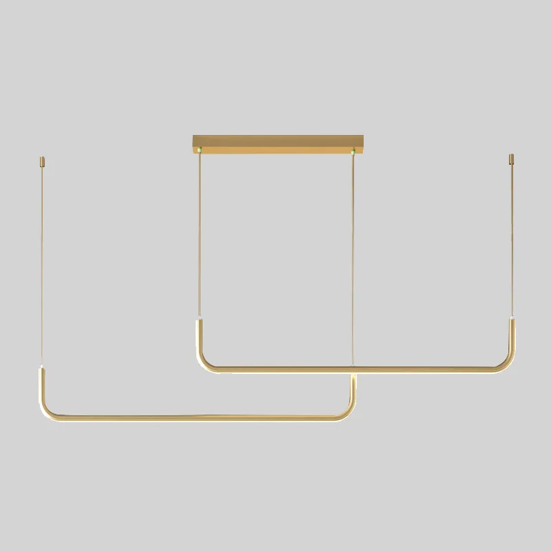 LED Pendant Light for Nordic Dining Room Bar Lamp with 3 Color Options Creative Artistic Modern Minimalist Linear LED Light