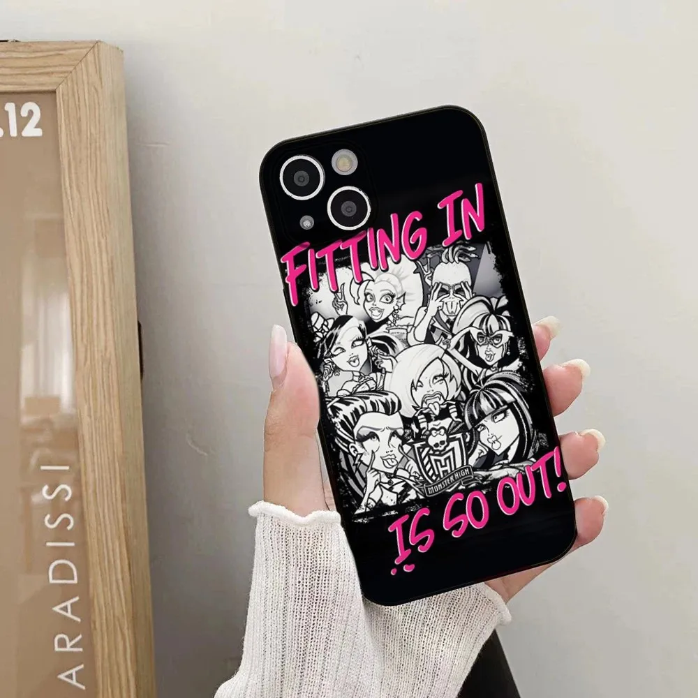 Cartoon M-Monster High Phone Case For iPhone 15,14,13,12,11 Plus,Pro,Max,XR,XS,X,7,8 Plus,SE,Mini Silicone Soft