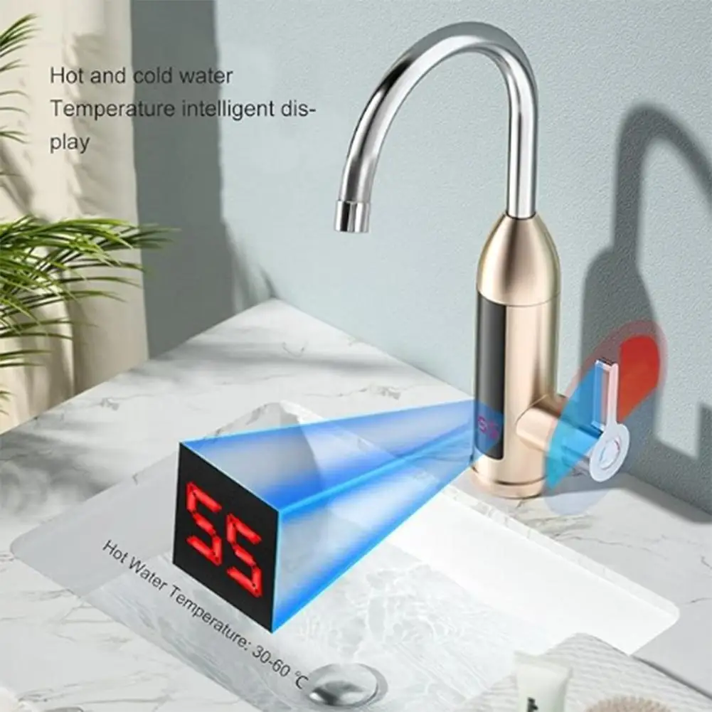 

3000W 220V Electric Kitchen Water Heater Tap Instant Hot Stainless Steel Water Faucet Heater Cold Heating Household Accessories