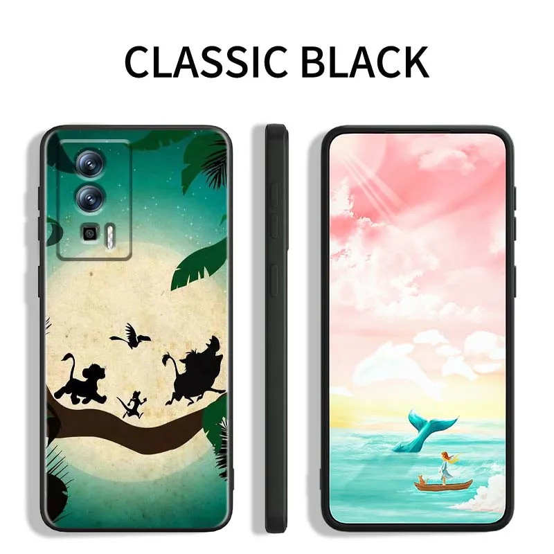 الرسوم المتحركة الأسد الملك الكرتون جراب هاتف ل Xiaomi Redmi 12 13C 12C 13 10C 9T A2 9A 9C 7A نوت 10S 8T 10 9 8 Pro 4G 5G أسود