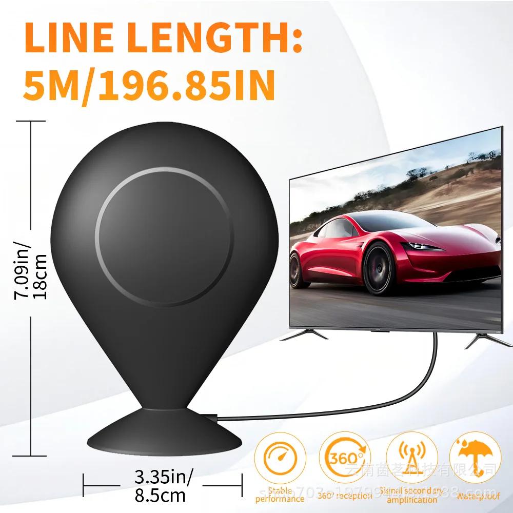 New Long-Distance Hdtv High-Definition Digital Tv Antenna 1080P, Universal for Indoor and Outdoor Use, Dvb-T2/T1 Tv Antenna view 2