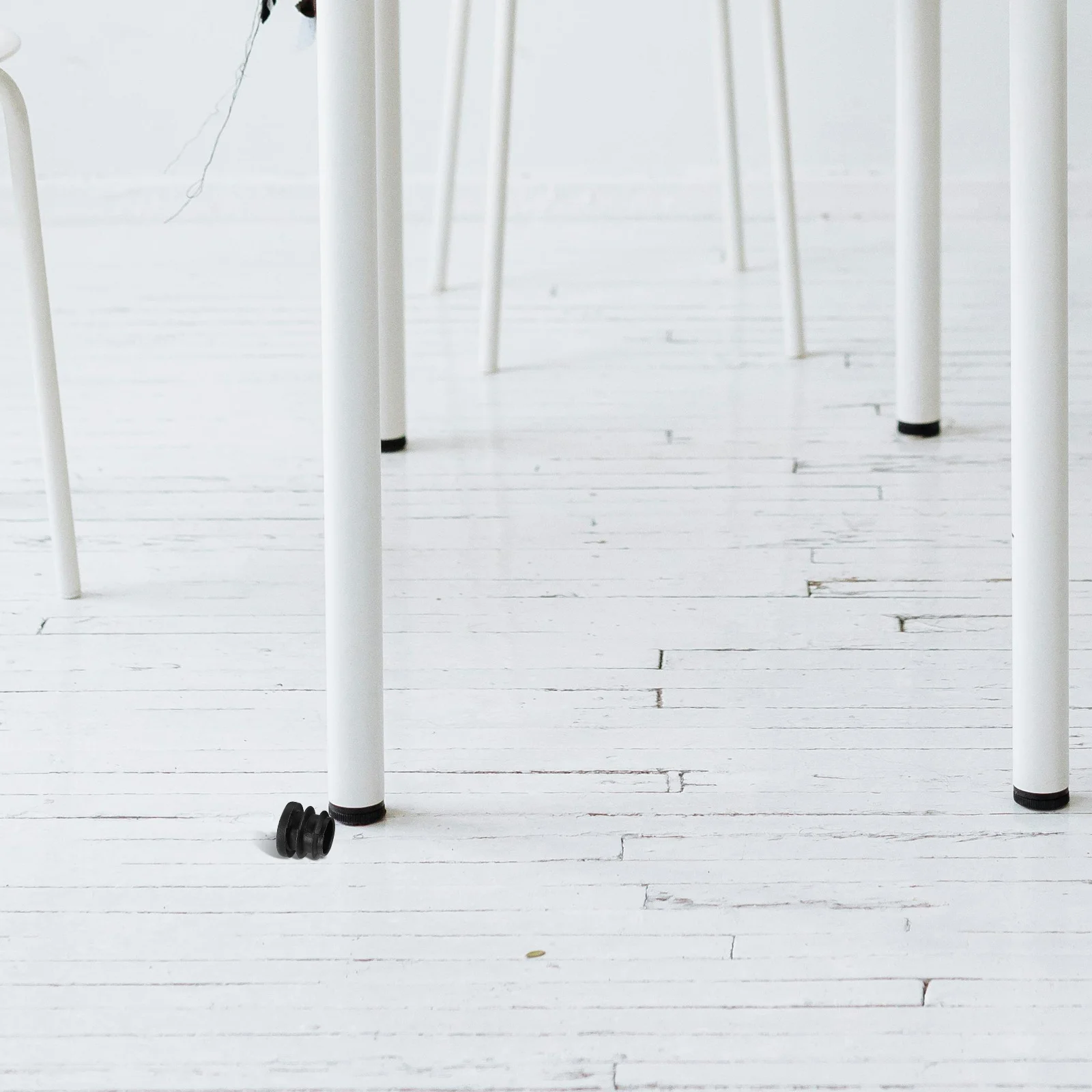 

50Pcs Black Round Plastic Chair Leg Caps Furniture Tube End Inserts Chair Feet Plugs Stool Leg Protectors Table Glides Plastic