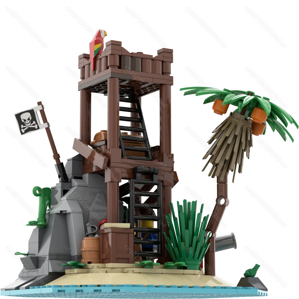 Nuova serie di pirati medievali MOC Pirates Cannon Shipwreck Island boigher Shanty idee creative fai da te giocattolo per bambini regalo