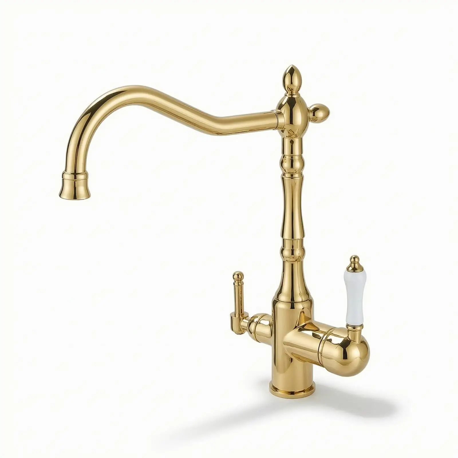Faucet with Purified Water Connection Brushed Dual Water Kitchen Faucet Polished