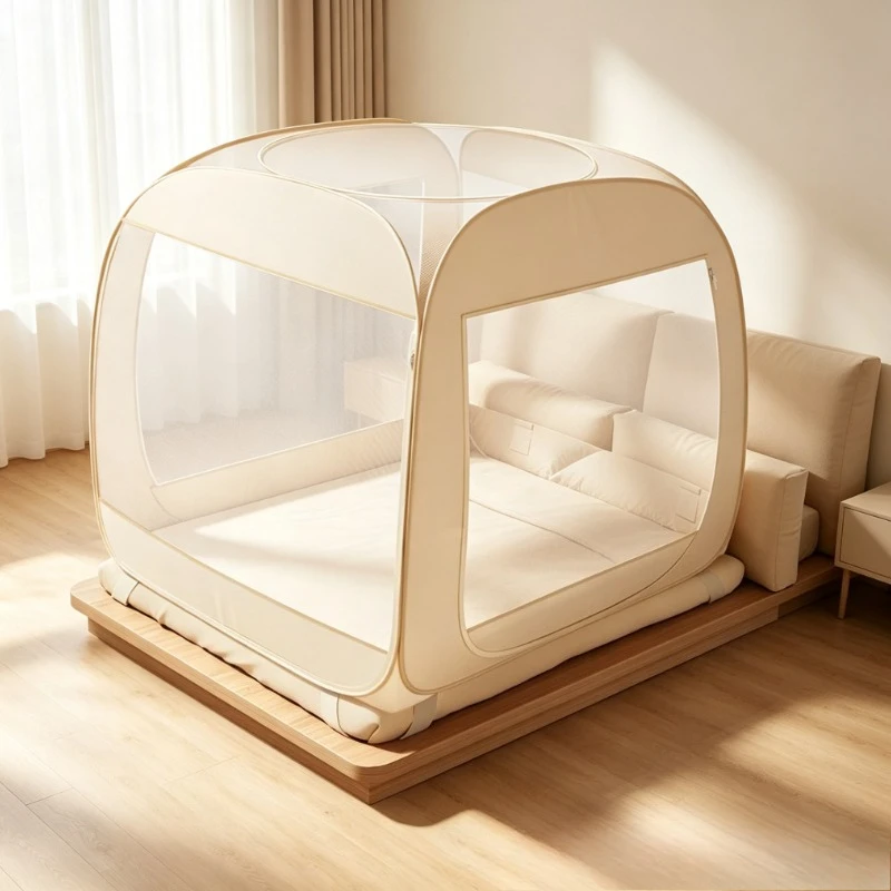 Pop-Up Mosquito Net, No Assembly Foldable Bed Tent with Full Bottom for Home & Dorm, 2026 New Design