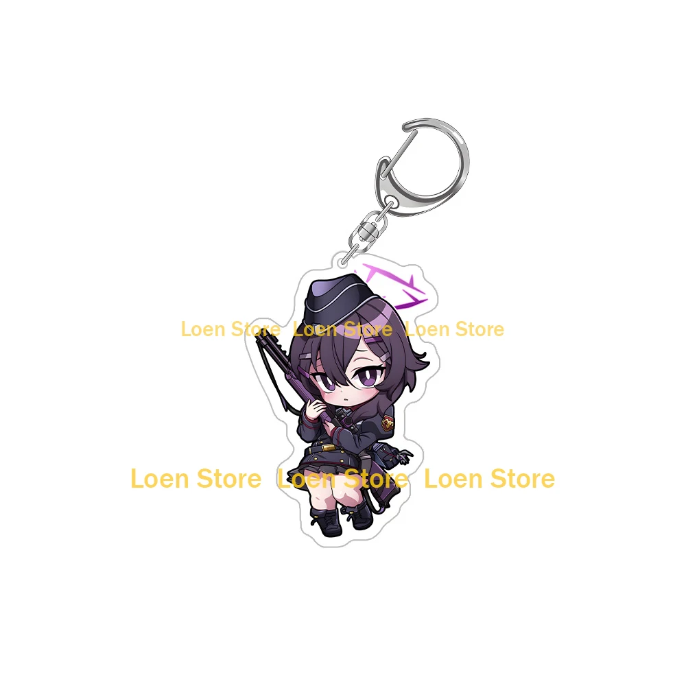 الأزرق الأرشيف Shiroko Aru Iori Hina Ui Hoshino Serika Wakamo Chinatsu Kayoko Haruna Ayane Chibi أنيمي سلسلة مفاتيح مصنوعة من الأكريليك لعبة هدية #3