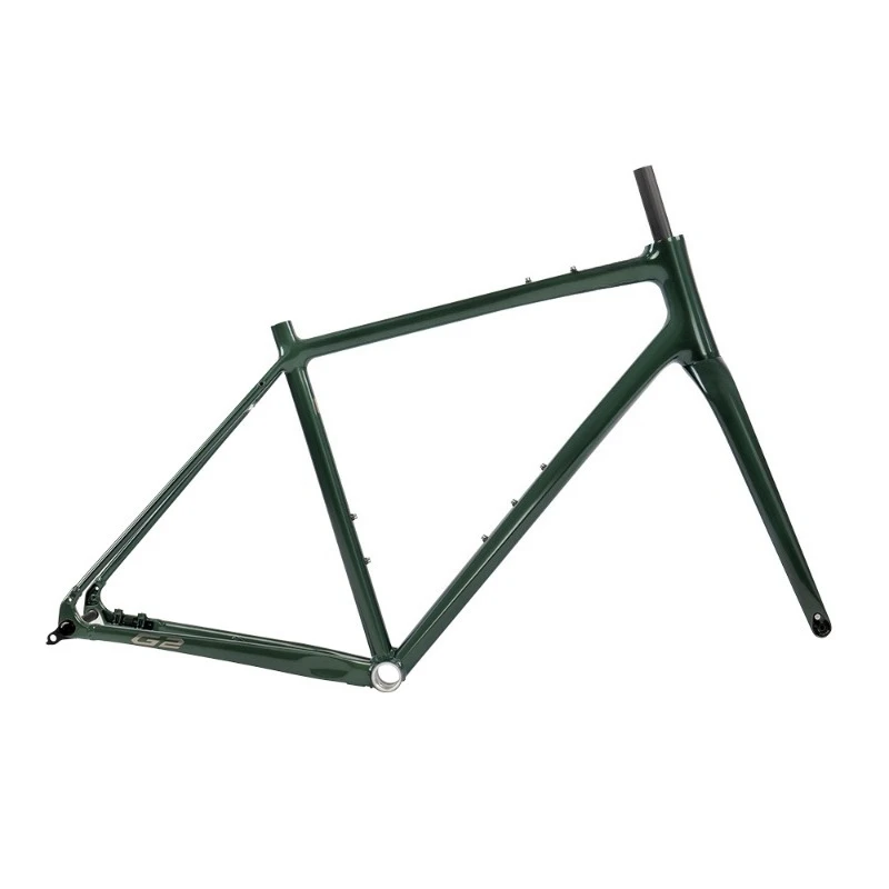 For G2 Aluminum Alloy Road Bike Frame, Carbon Fiber Fork Gravel Off-Road Bike Gua Car Frame Barrel Shaft