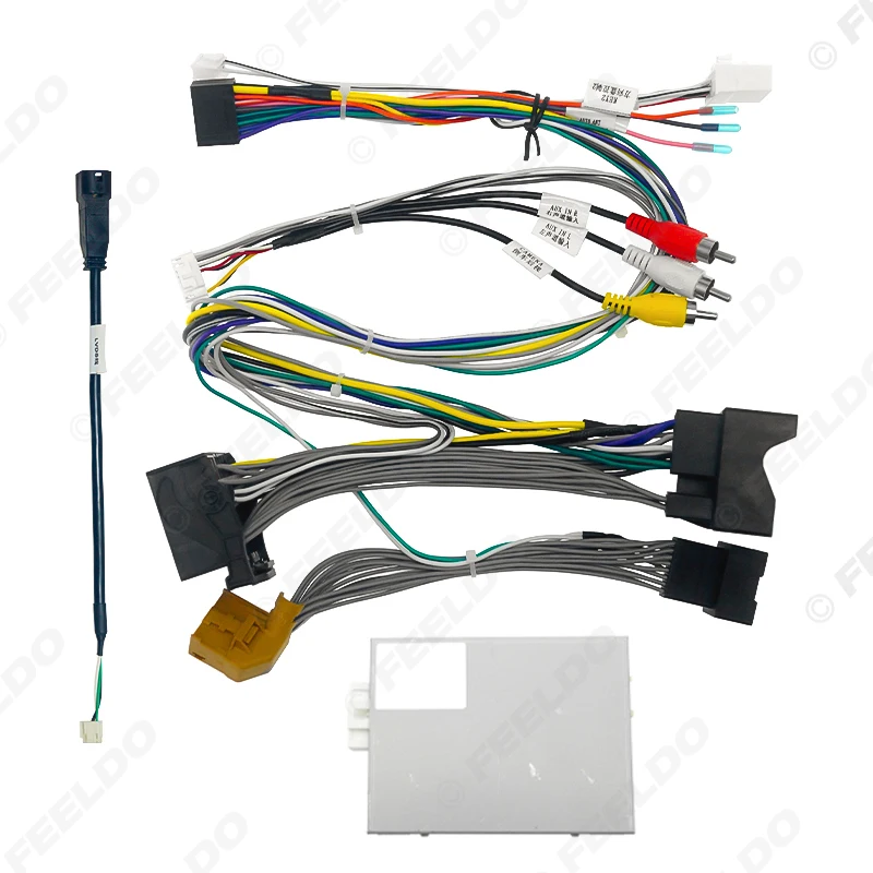 Car 16pin Audio Wiring Harness & LVDS Wire Cables With Canbus Box For Q3(12-15) Stereo Installation Wire Adapter