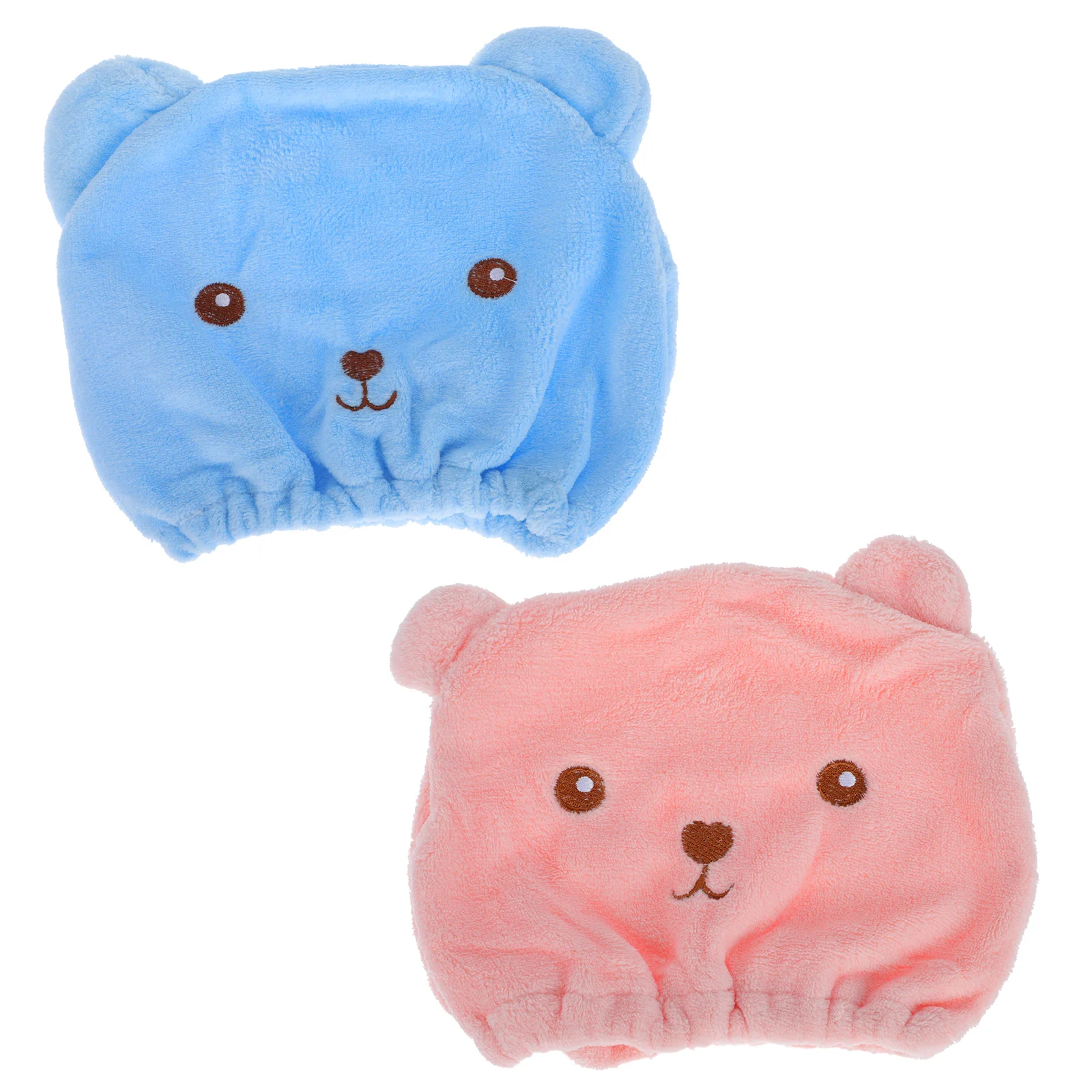 

2Pcs Dry Hair Cap Bath Hats Polyester Absorbent Quick Drying Shower Towels Animal Print Portable Hair Accessories