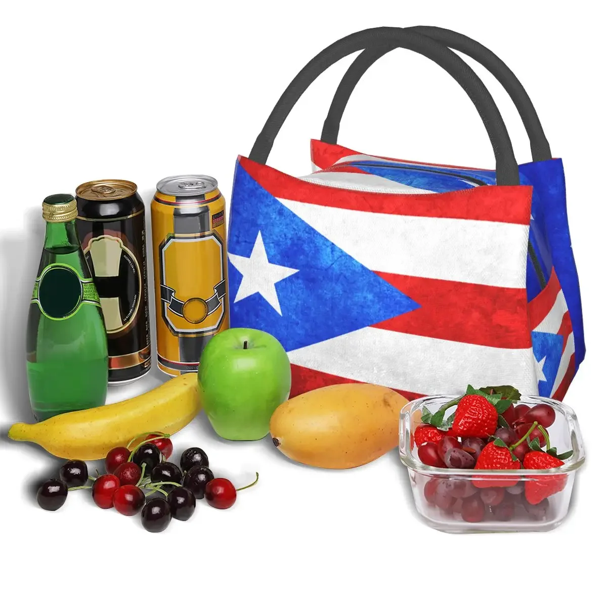 Bolsas de almuerzo con bandera de Puerto Rico, Bento Box aislado, a prueba de fugas, Tote de almuerzo, bolsas de Picnic, bolsa térmica más fresca para mujer, niños, Oficina