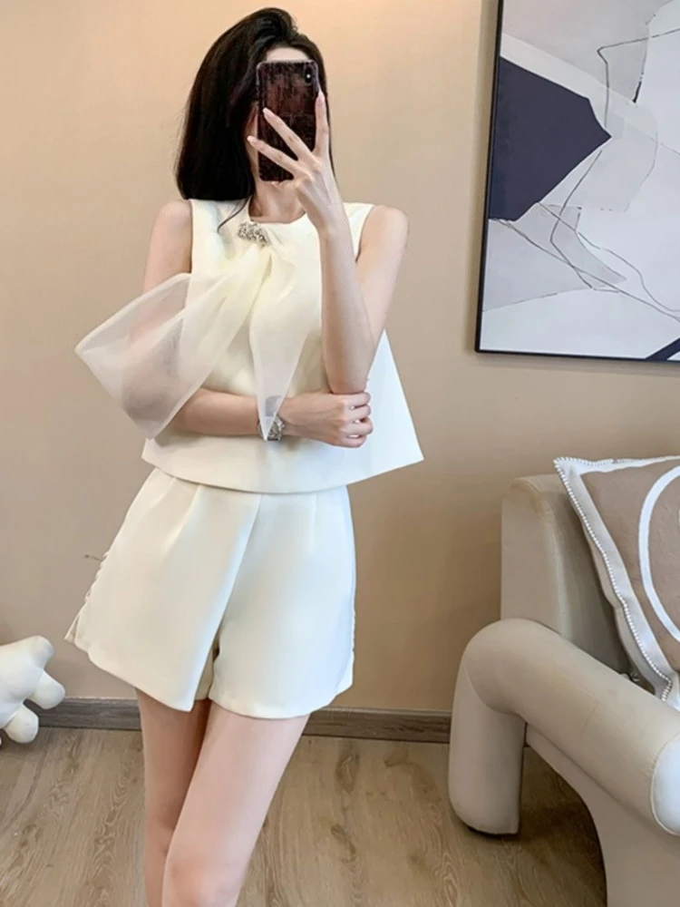 Women's 2026 Summer New Arrivals Shorts Two Piece Set High End Feel Stylish Age Reducing Elegant Temperament