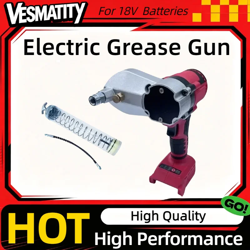 Power Tools Grease - Pistol Gemuk Elektrik Tanpa Kabel, Injektor