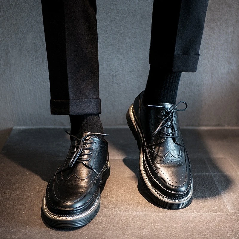 

Formal Men's Shoes Spring Brogue Wedding Suit Shoes Business Men's Shoes