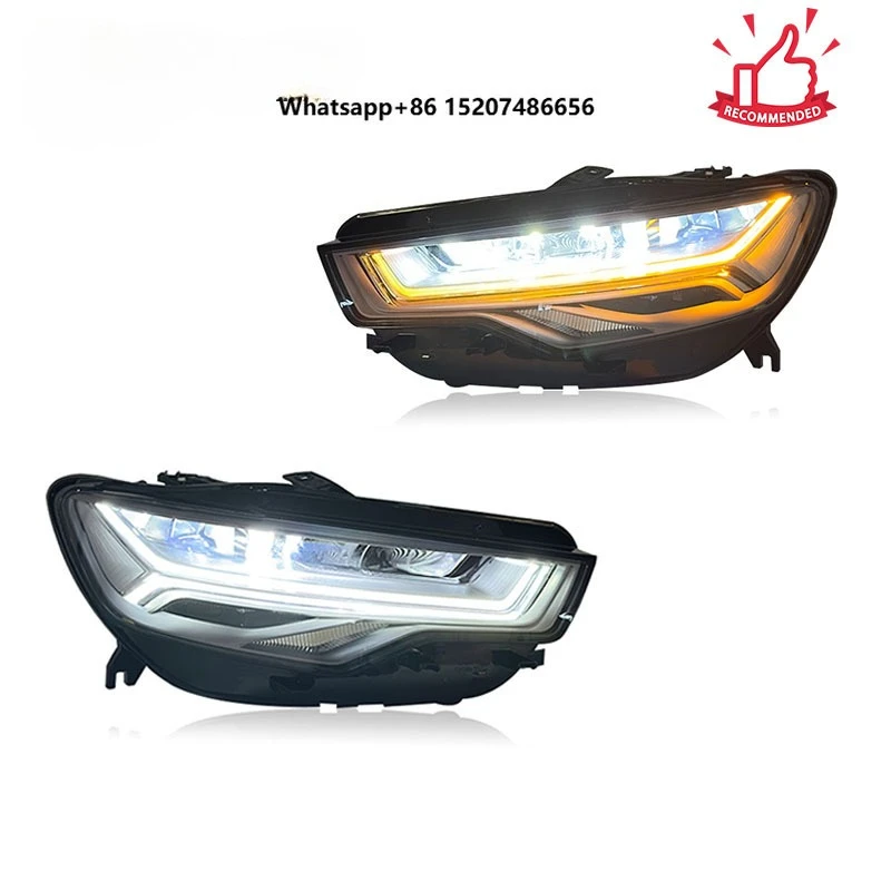 SJC Auto Car Accessories Head Lights fori A6 A6L 2012-2015 Headlight Assembly Modified Full LED Matrix C7 Headlight