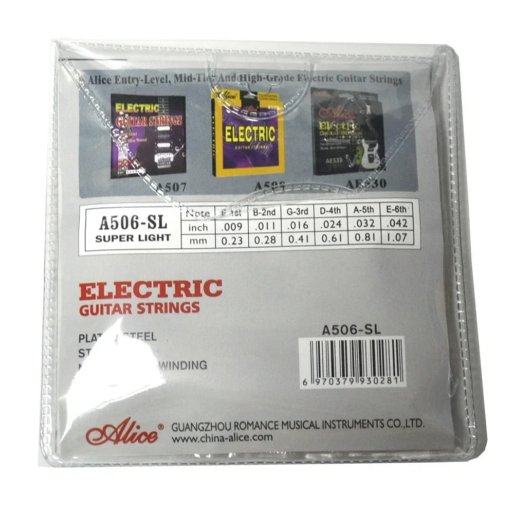 10 Pack Alice A506 Electric Guitar Strings Coated Steel Core Nickel Alloy Wound A506XL A506SL A506L Optional