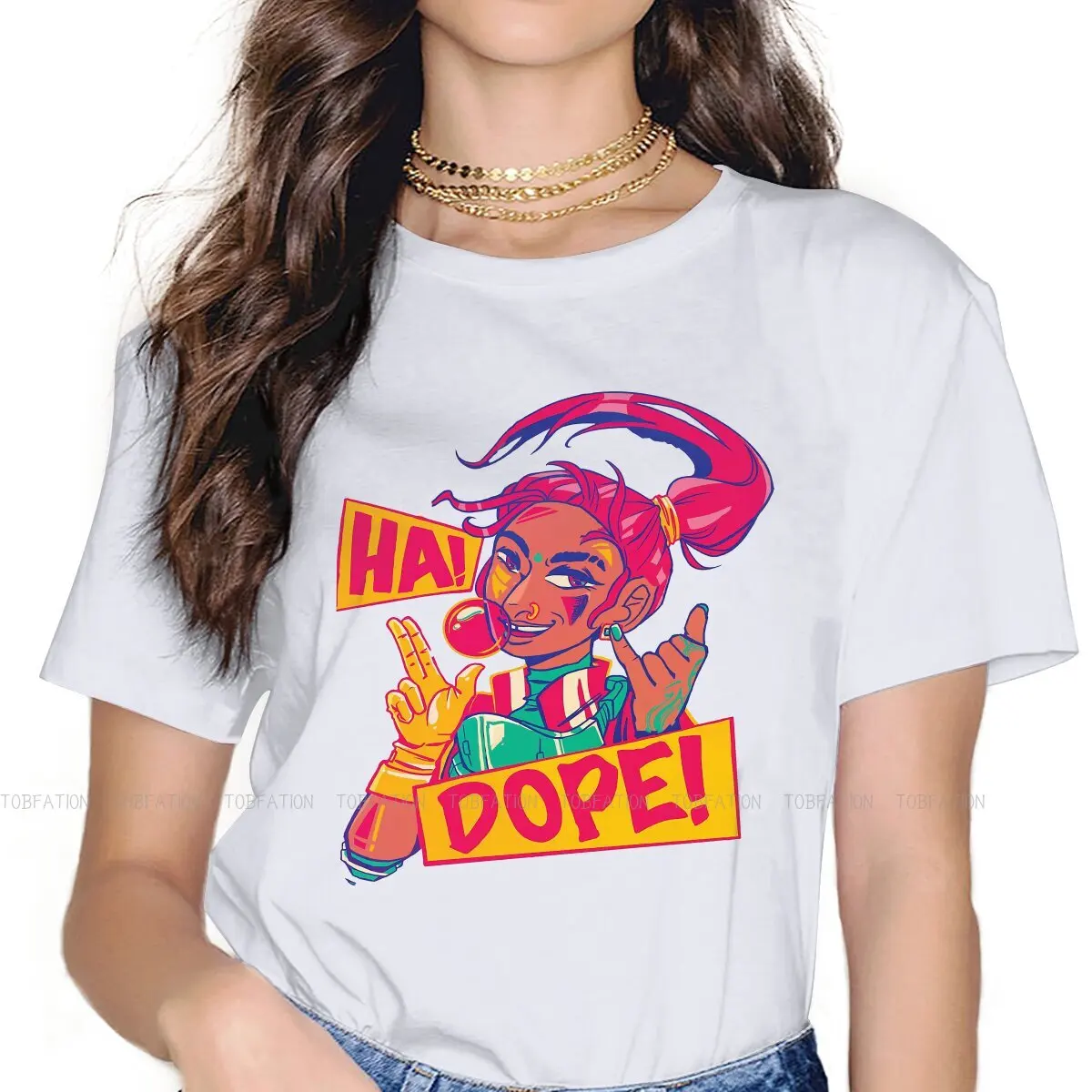 Apex legends Star Warrior Game TShirt for Woman Girl Rampart Ha Dope Basic Leisure T Shirt Novelty Trendy Loose