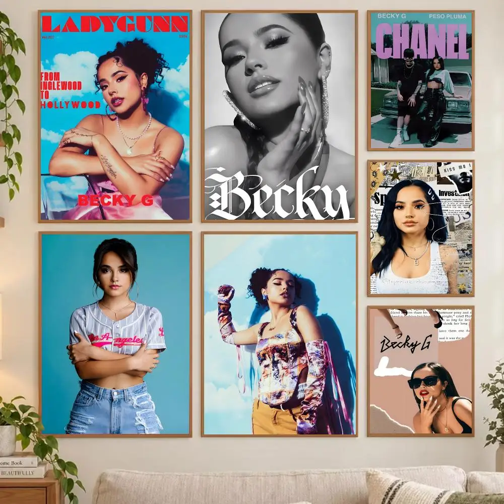 Pop singer Becky G Poster Unframed Wall Art Mural Print, Decorative Piece Home Accent