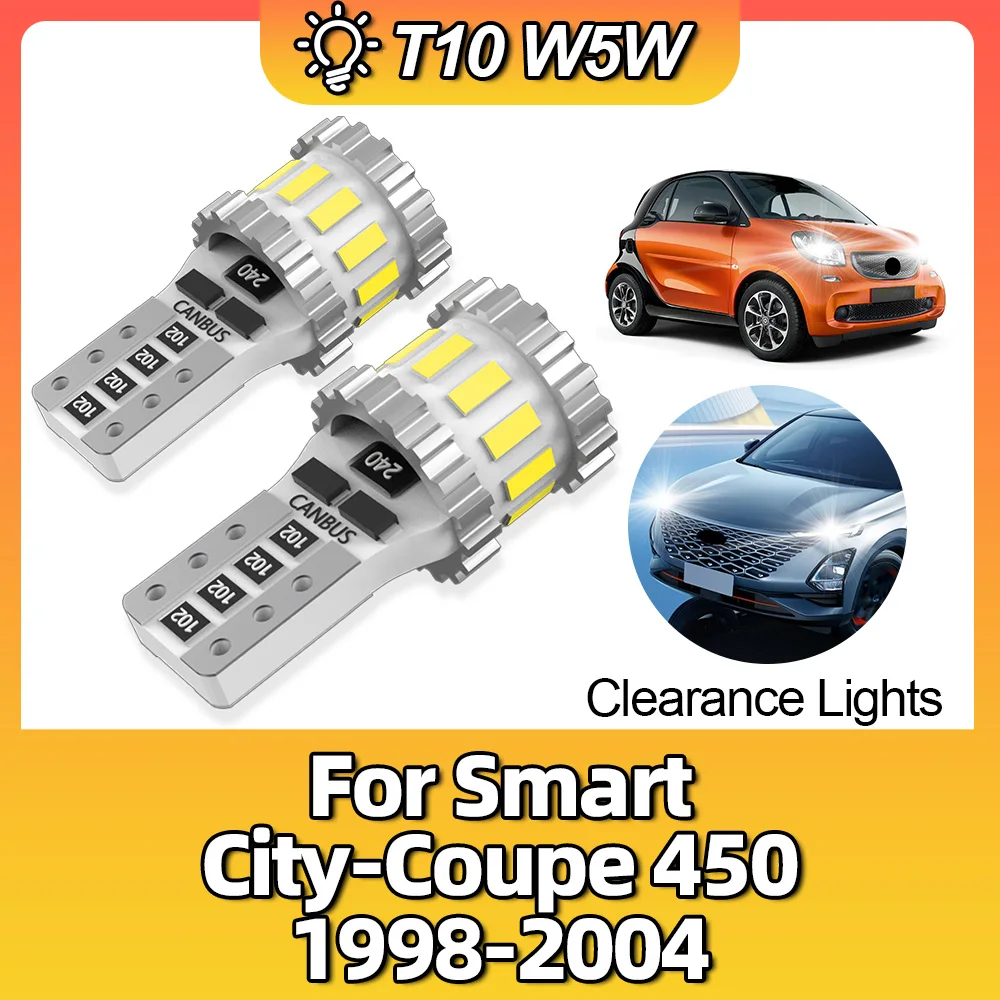 

921 W5W 194 T10 LED Car Bulb CANBUS Lamp Dome Door Clearance Light For Smart City-Coupe 450 1998 1999 2000 2001 2002 2003 2004