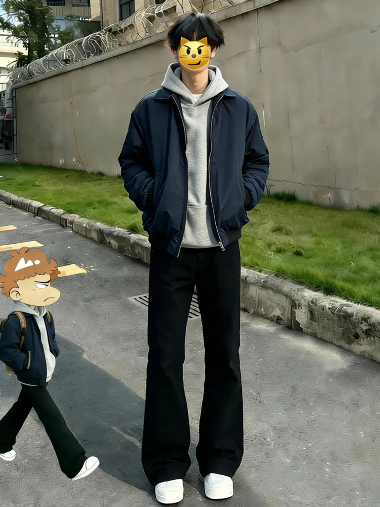 

Мужская бейсбольная куртка Cleanfit, синяя, весна-осень, модный бренд, премиум-класс, свободный крой, не требует глажки