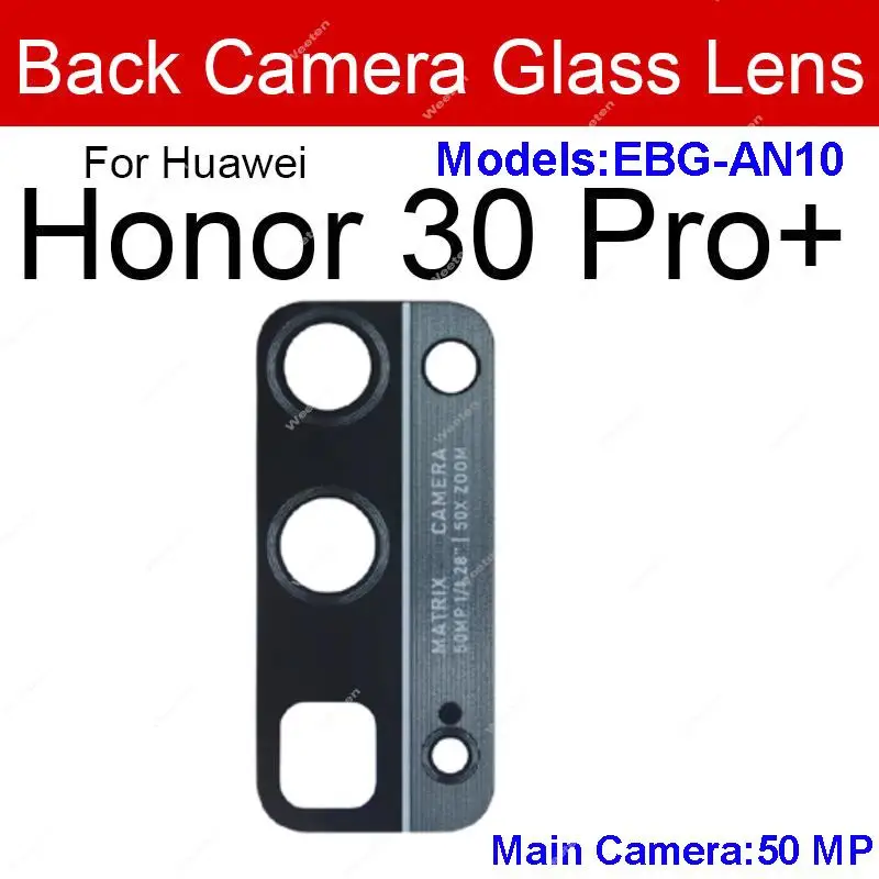 Glass Lens For Huawei Honor 30 30lite 30s 30i View V30 Pro Glass Lens Back Rear Camera Lens Glass Sticker Replacement Parts