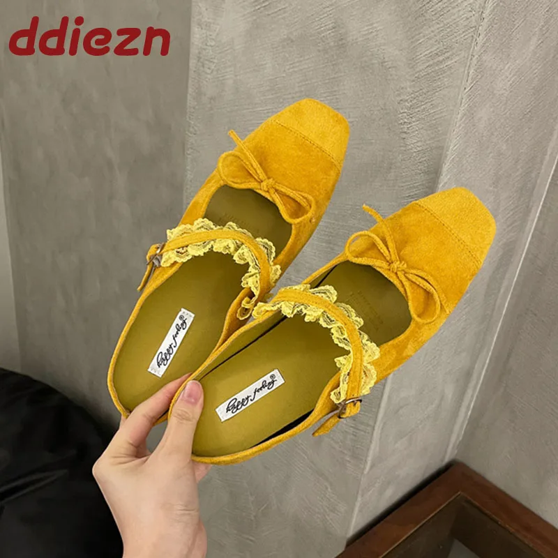 

Summer Spring Fashion Butterfly-Knot Ladies Flats Shoes Female Slides Women Slippers Mules Shoes With Height Increasing Footwear