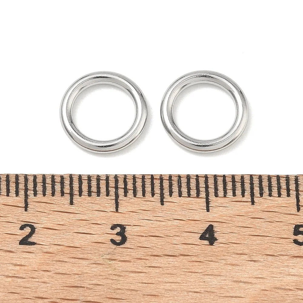 PandaHall 100 Stück IP-beschichtete 304 Edelstahl Vollständig Geschlossene Biegeringe, Verschiedene Größen 4-12mm für DIY Halsketten-Schmuckherstellung – Detail 8