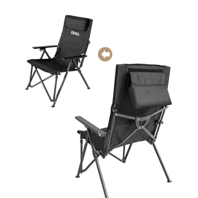 Tryhomy Outdoor Folding Chair Portable Recliner With Pillow Ultralight Fishing Beach Chair Back Adjustable Camping Chair New