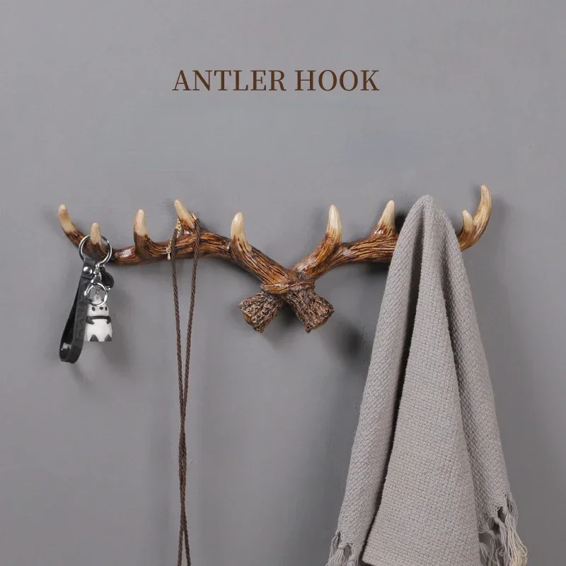 Wall Décor Antlers hook key holder coat hooks towel wall hooks For Bathroom Clothes Livingroom Kitchen Accessories