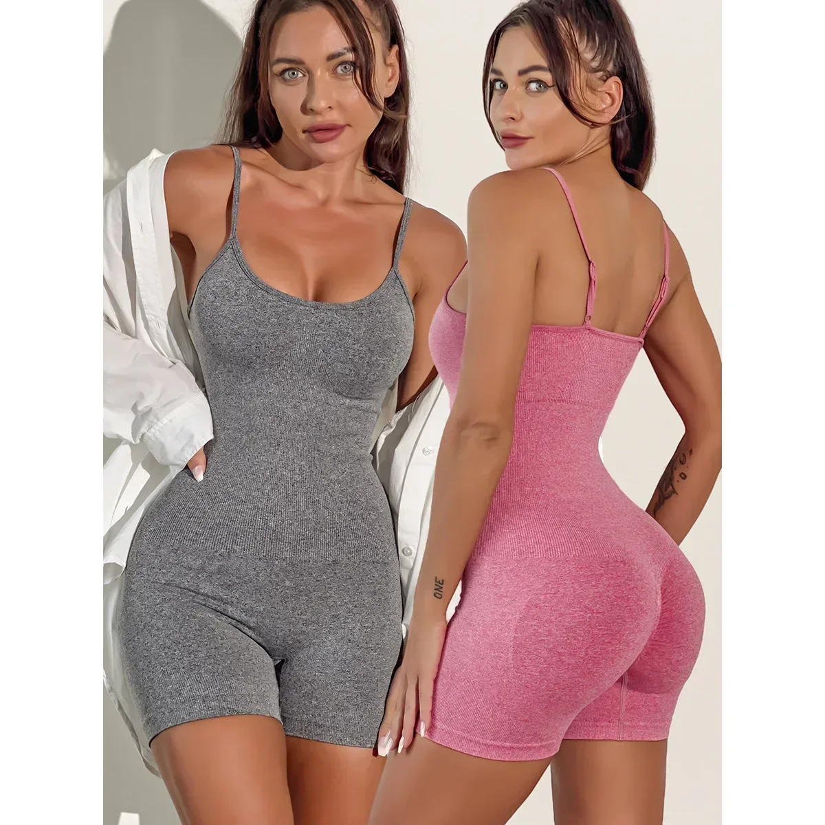 Yoga Rompers Fitness Overalls Women Sporty Jumpsuit Woman Workout Gym Shorts Bodysuits Push Up Tights Sport Outfits Sportswear