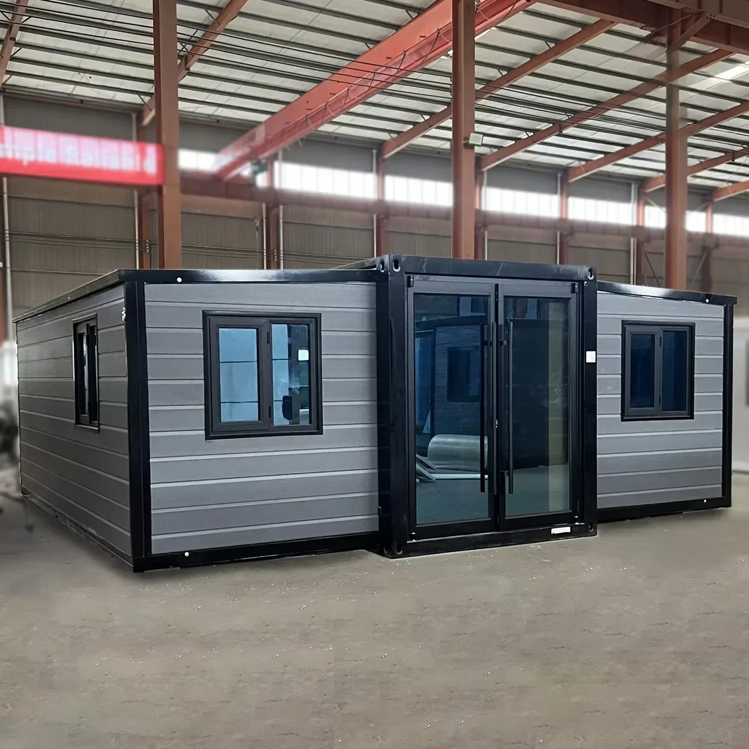Customized 40ft Flat Pack Container Two Bedroom Prefabricated Expandable Container House Trailer Mobile Home For Remote Areas