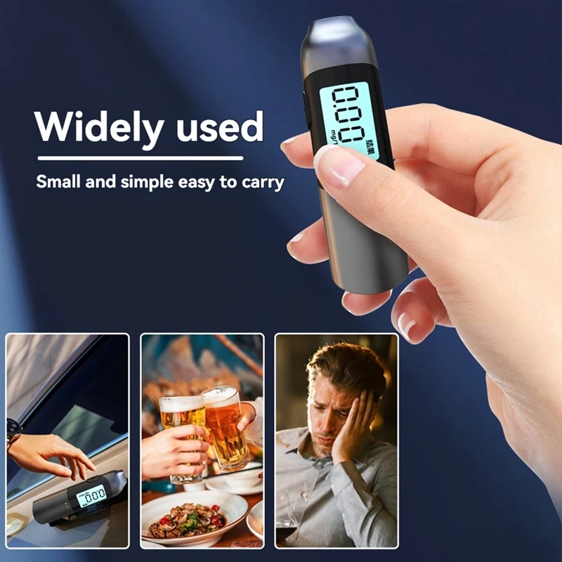 

Цифровой тестер алкоголя USB перезаряжаемый высокоточный алкотестер-алкометр с ЖК-дисплеем профессиональный портативный-A23U