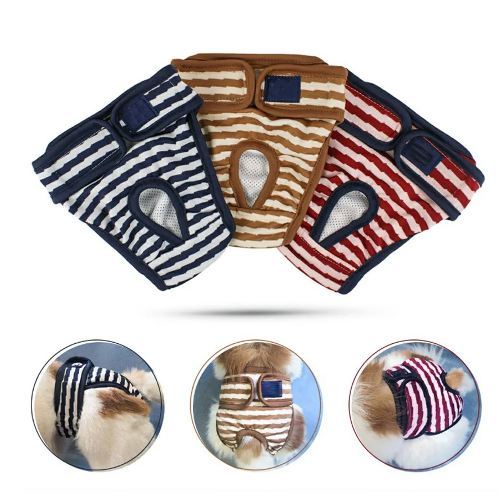 

Dog Pants Diapers Reusable Physiological Panties Sanitary Washable Period Blue Doggie Female Dogs