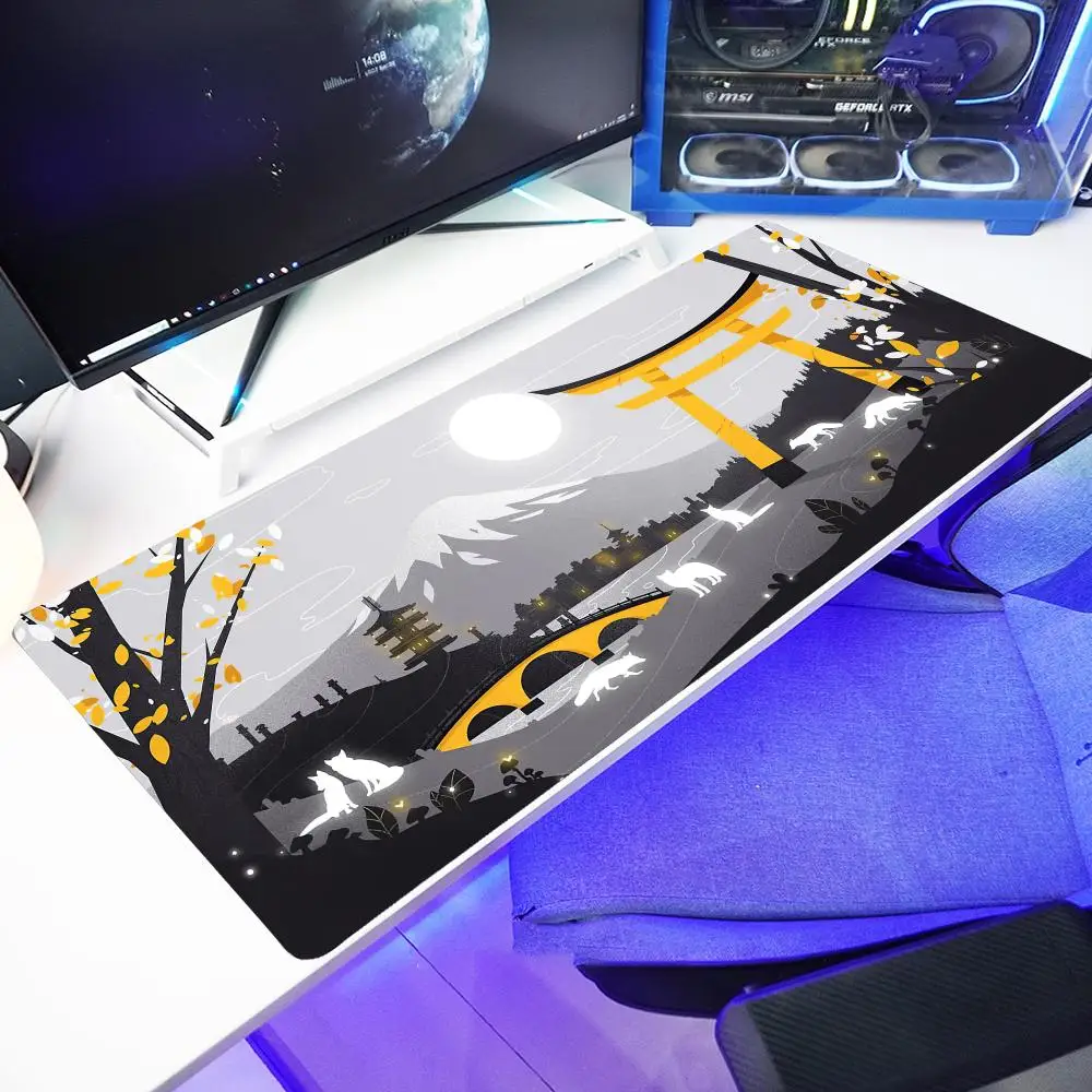 XXL Japanisches Gaming-Mauspad, Neues XXL-Mauspad, Tastaturmatte, Gamer-Soft-Office-Teppich, Tischunterlage, Langes Desktop-Mauspad – Detail 1