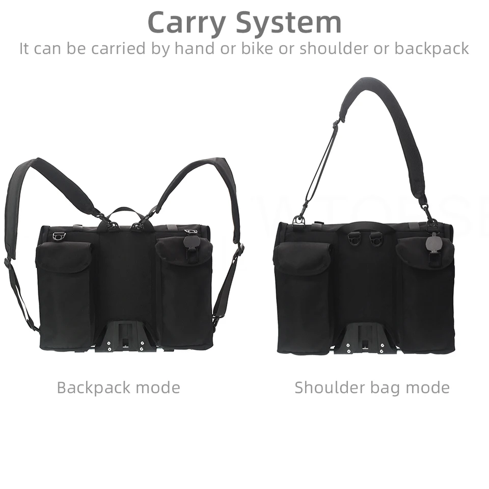 TWTOPSE Bicycle Backpack Union Jack Roll Top T Bag For Brompton