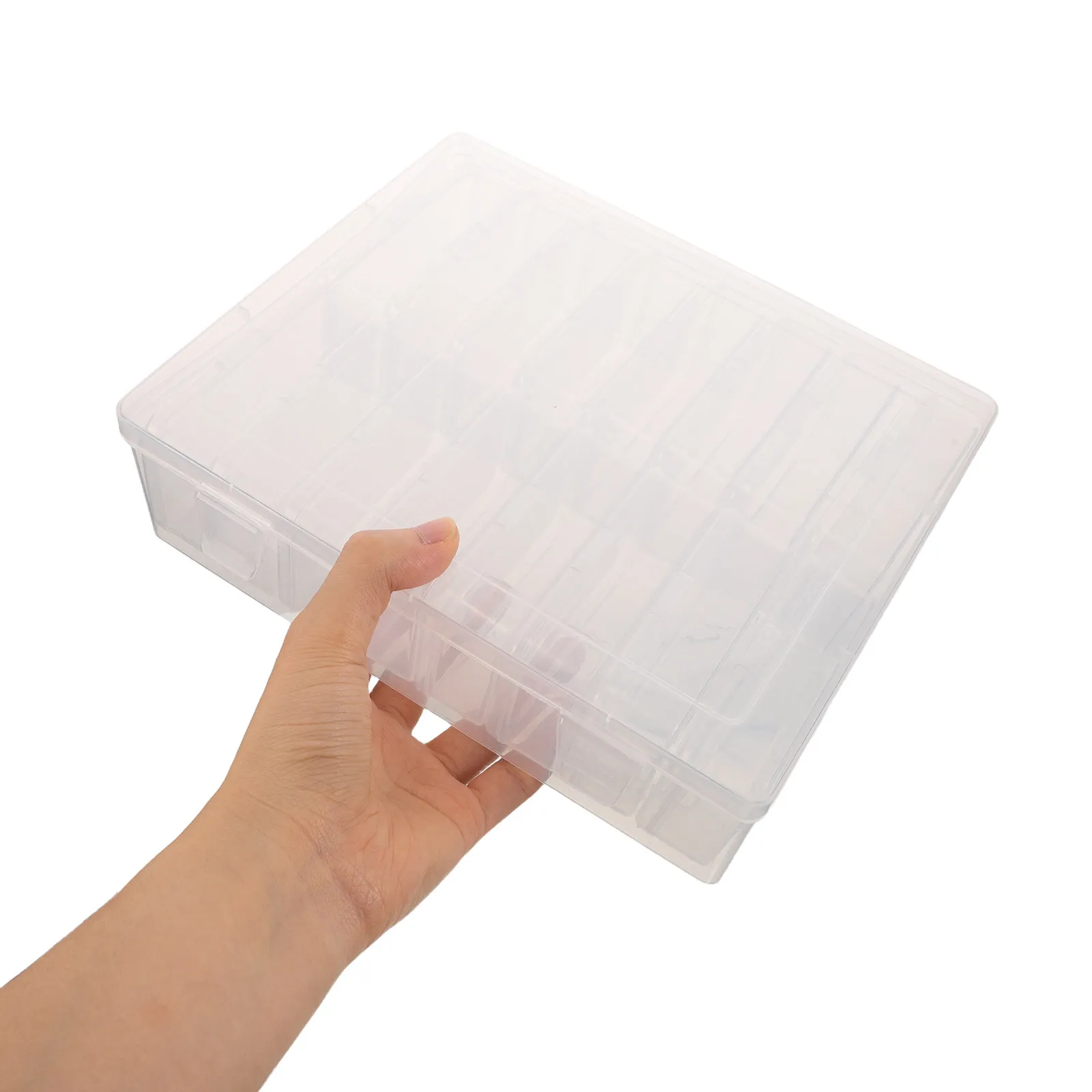 15Pcs Plastic Clear Plastic Bead Storage Box Organizer For Nail Art Supplies Storage Box Organize Transparent Stackable