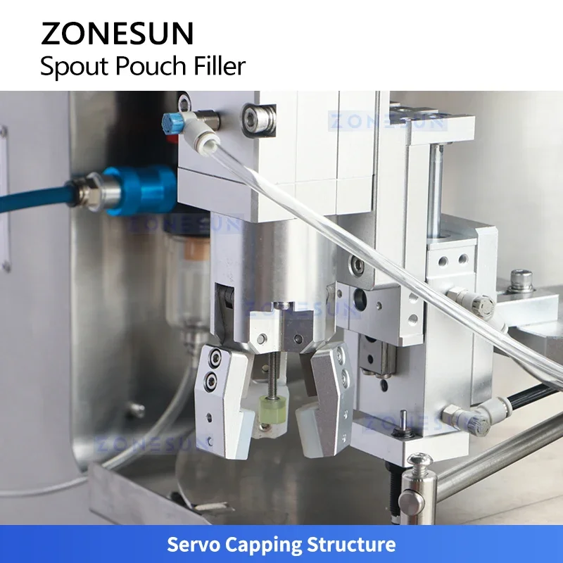 ZONESUN ZS-SVFC1P سطح المكتب صنبور الحقيبة صلصة ملء آلة السد مضخة دوارة قطعة واحدة منتجات لزجة المربى الكاتشب